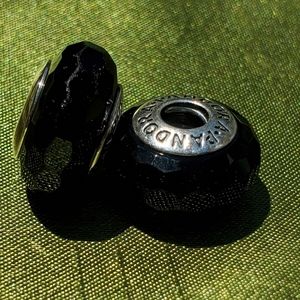 Pandora Black Glass Beads
